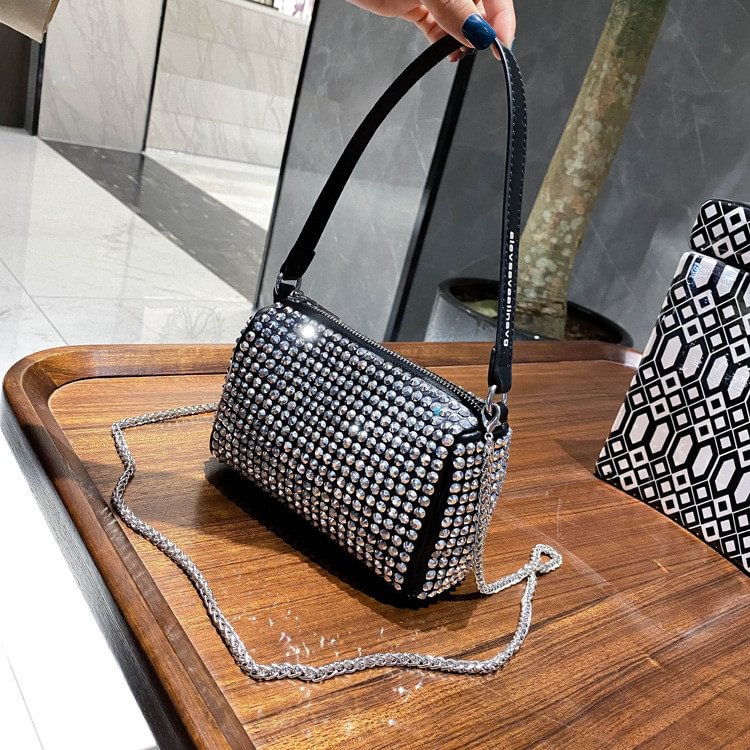 Handmade Velvet Rhinestone Bag