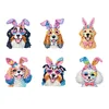 6Pcs Acryl Hunde - 5d DIY Handwerk Aufkleber Magnet
