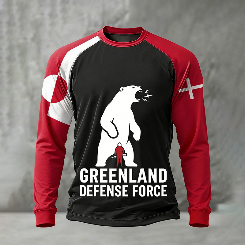 Men's Vintage Greenland Long Sleeve Casual T-shirt artswardrobe