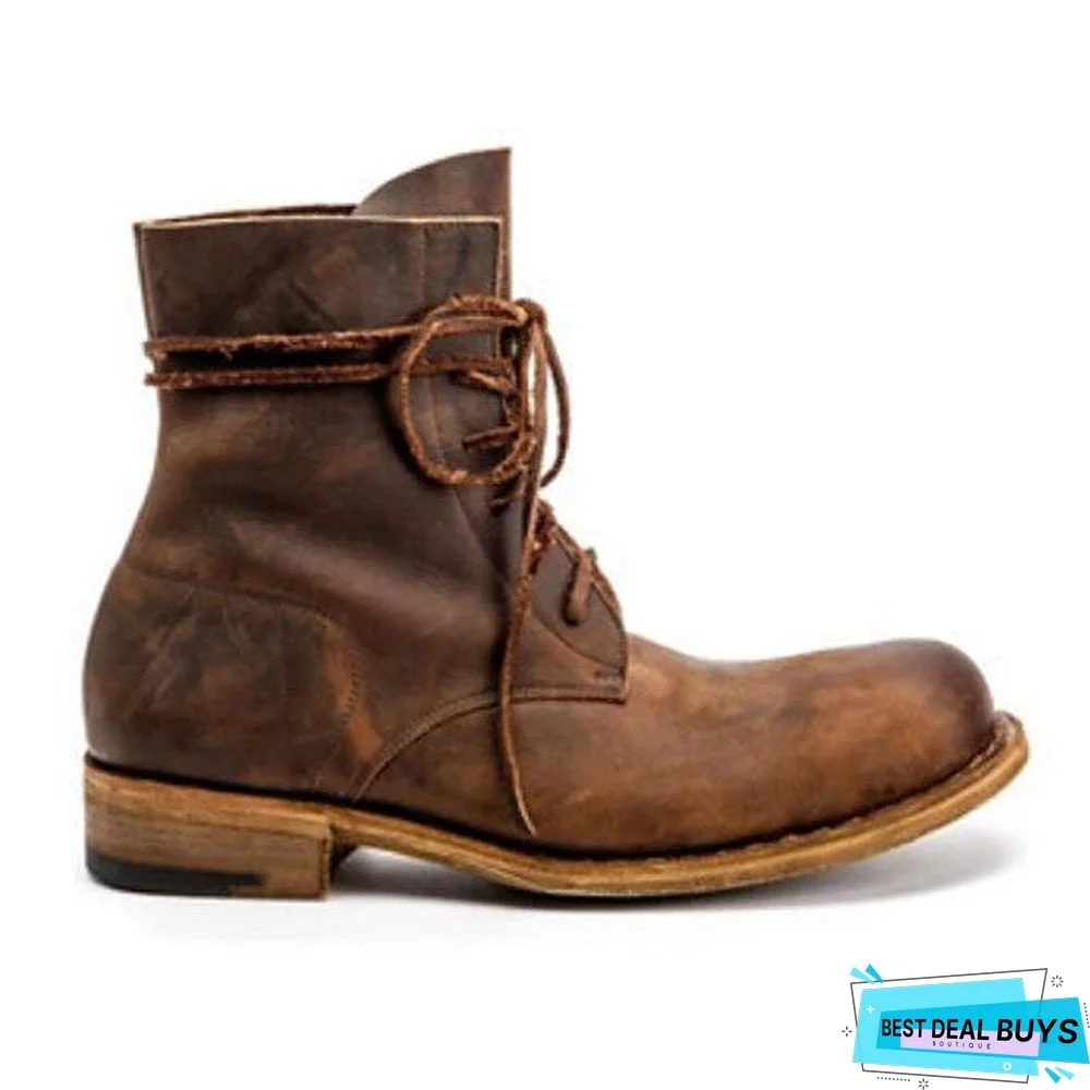 Unisex Fall / Winter Casual Daily Boots PU Brown / Coffee / Square Toe