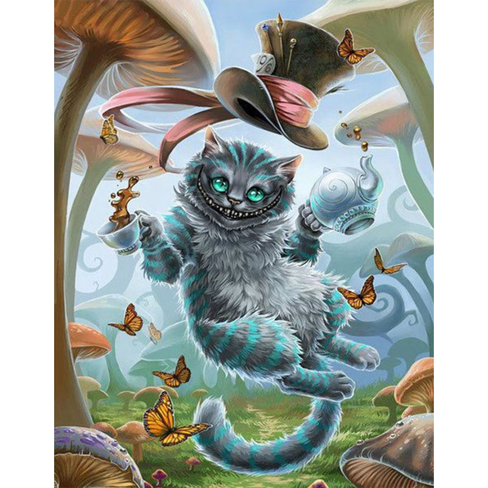 

30*40CM - Round Drill Diamond Painting - Fantasy of Cat, 501 Original