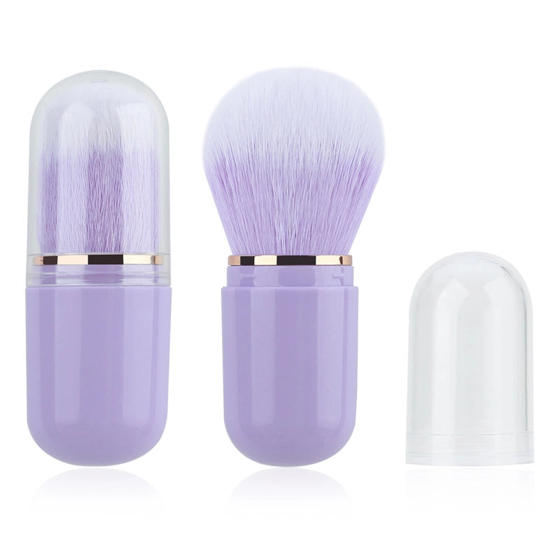 New Portable Makeup Brush Telescopic Brush Nail Powder Dust Brush Travel Blush Brush Single Makeup Tool