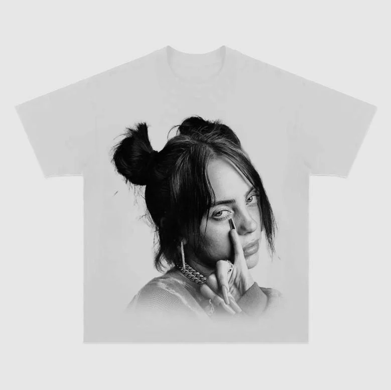 Billie Eilish Character Printed Men's Oversized T-shirts