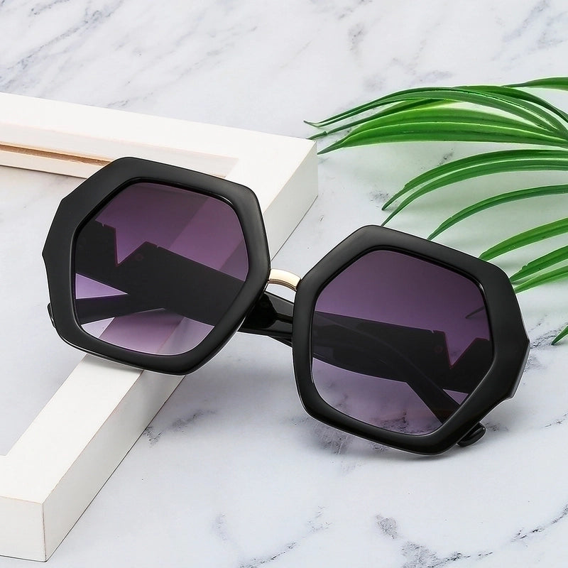 Retro Geometric Pc Polygon Full Frame Women’s Sunglasses