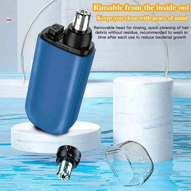 USB charging nose and ear hair trimmer portable electric nose hair clipper, mini compact design, quick charging
