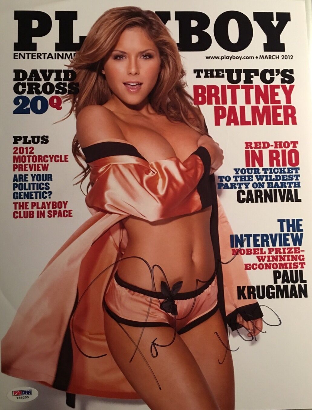 BRITTNEY PALMER 'UFC' SIGNED 'PLAYBOY' 11X14 Photo Poster painting PSA/DNA COA Y58255