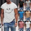 T-shirt à Manches Courtes et Col Rond Smile pour Hommes