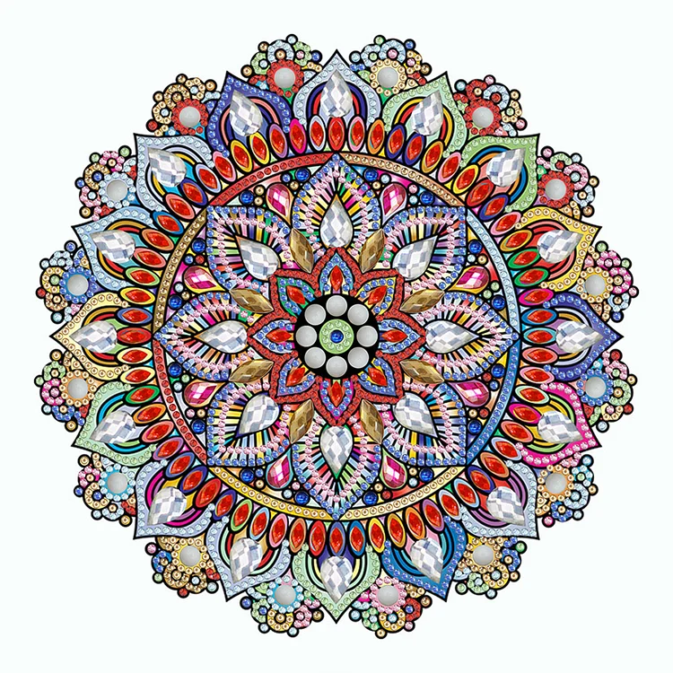 Mandala Pattern - Partial Special-Shaped 30*30CM
