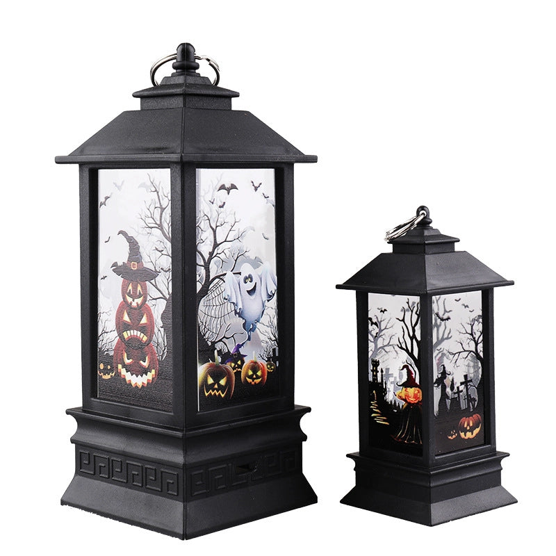 New Halloween Simulation Flame Lamp Small Oil Lamp Decoration Props Bar Scene Layout Desktop Ornaments