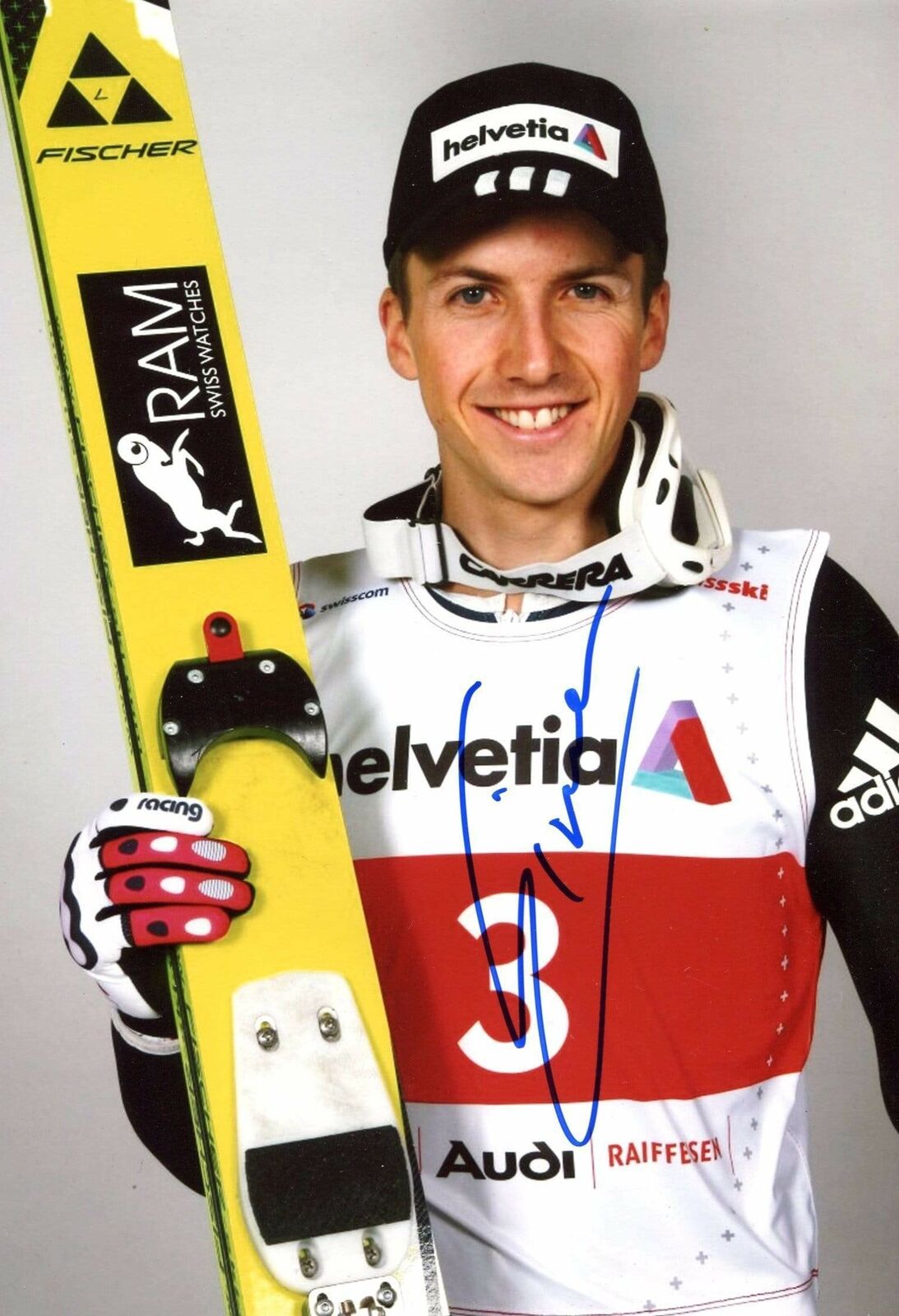 Simon Ammann SKI JUMPER autograph, In-Person signed Photo Poster painting