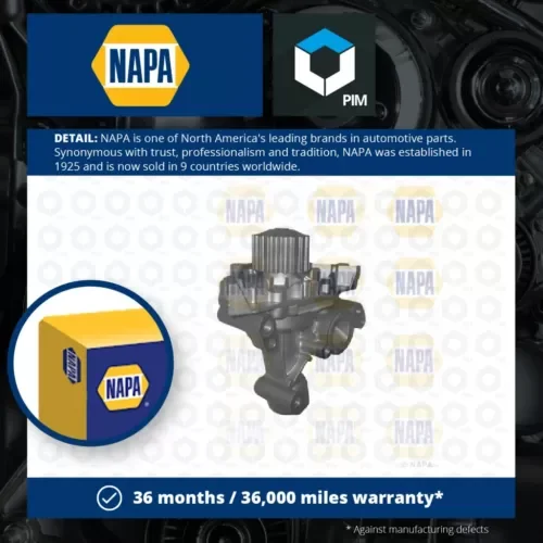 Water Pump fits PEUGEOT 607 2.0 2.2 00 to 10 Coolant NAPA 1201E1 1201E7 1201F4 Parts