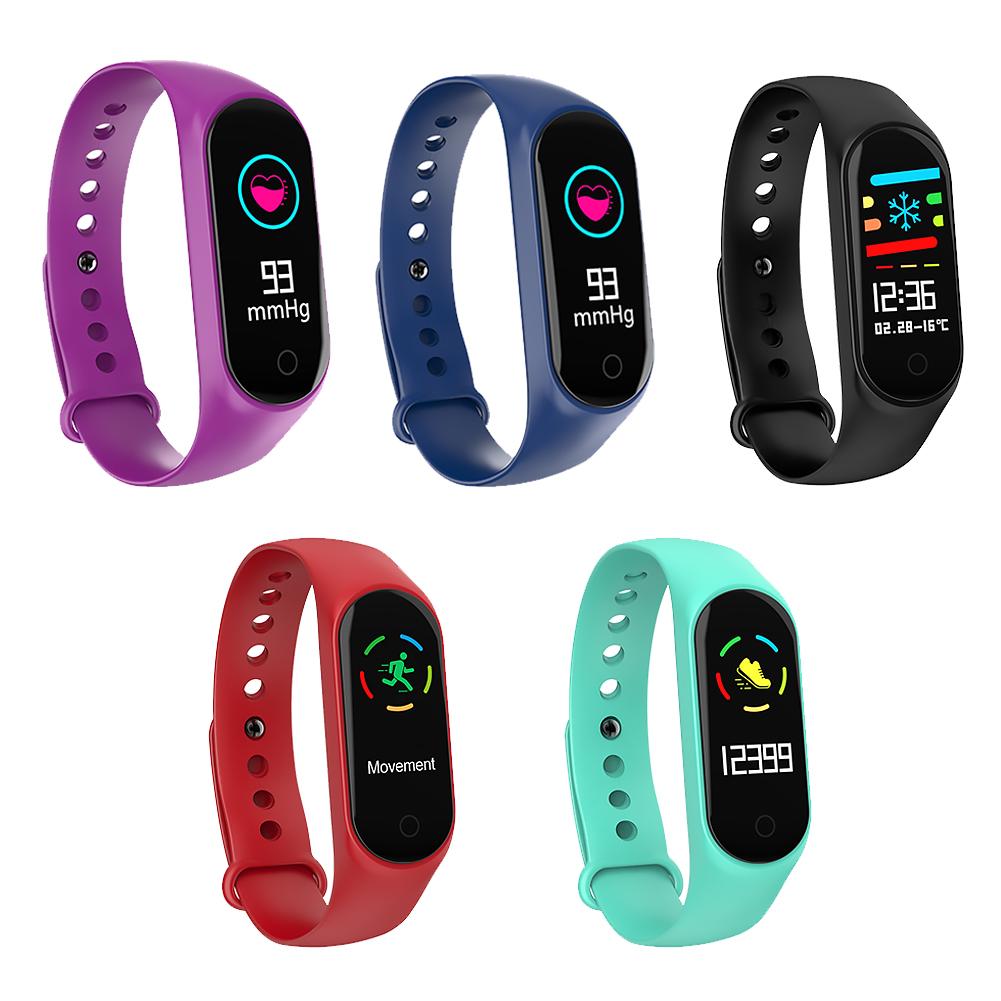 

M4 Smart Band Bracelet Fitness Tracker Heart Rate Blood Pressure Monitor, Black, 501 Original