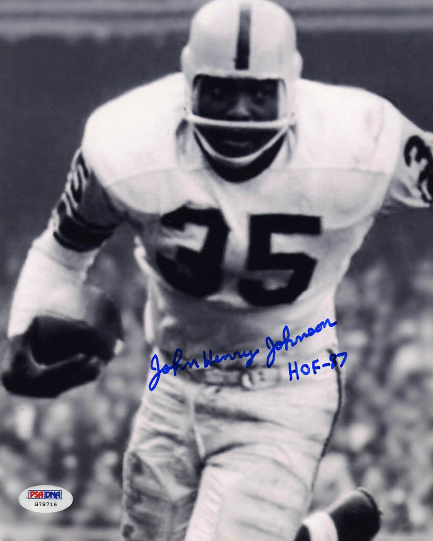 John Henry Johnson SIGNED 8x10 Photo Poster painting San Francisco 49ers HOF PSA/DNA AUTOGRAPHED