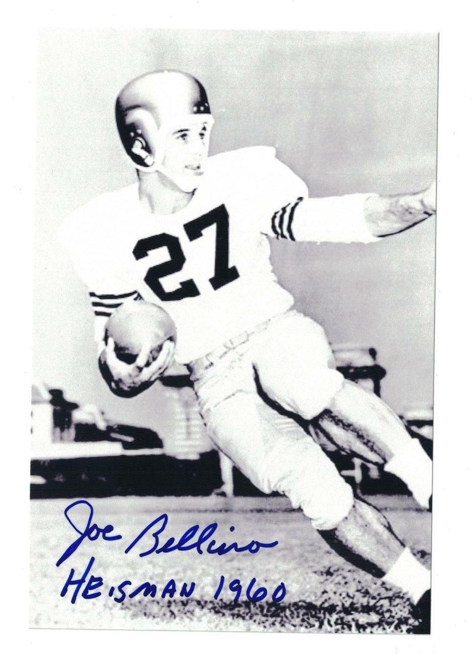 Joe Bellino Signed Autographed 4 x 6 Photo Poster painting Navy 1960 Heisman Trophy