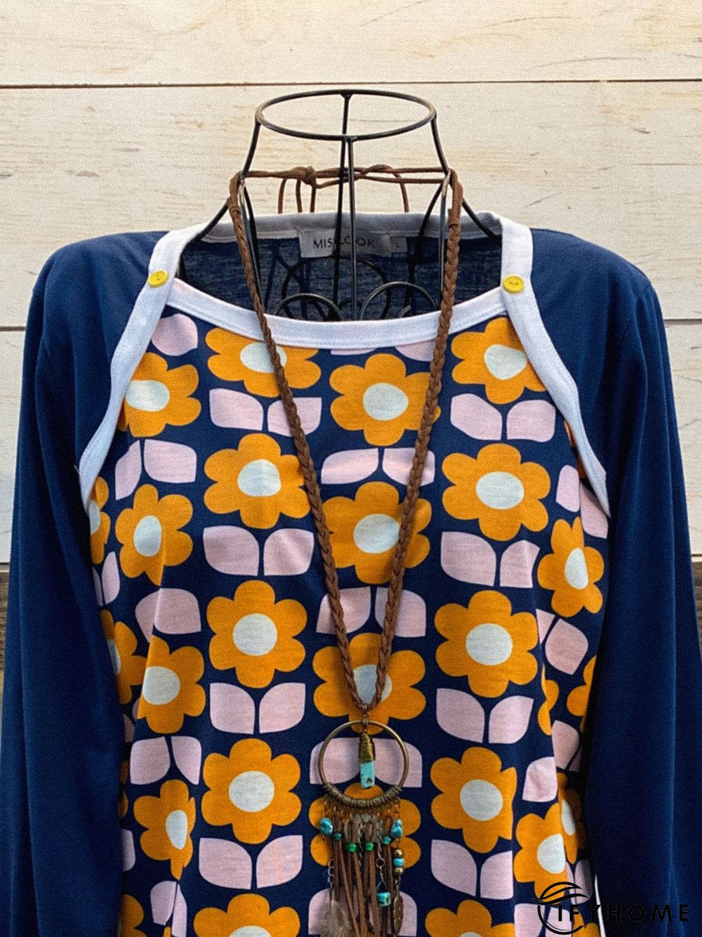 Casual Long Sleeve Floral-Print Sweatshirt | IFYHOME