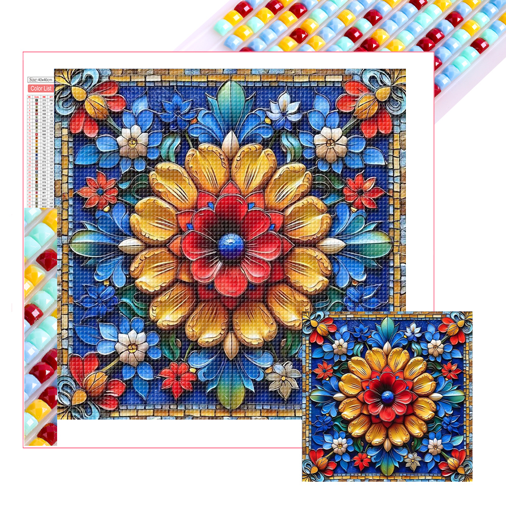 Bright Mandala 40*40cm(picture) full square drill diamond painting