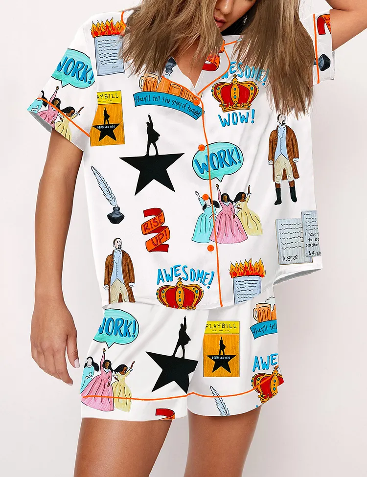 Women's Hamilton The Musical Inspired Print Pajama Set