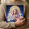 uk.everydayedeals DIY Pearl Painting With Frame - Handmade Self-Adhesive Pearls - Lady(25*25cm)