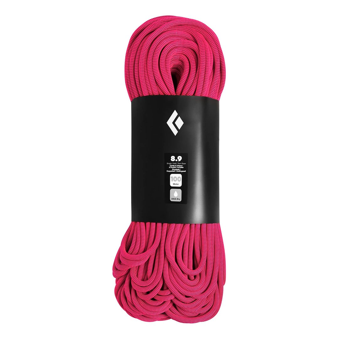 Black Diamond Equipment - 8.9 Dry Climbing Rope - Ultra Pink*Limit 