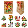 8Pcs Diamond Painting Christmas Gift Bags for Cookies Candy Gifts and Snacks