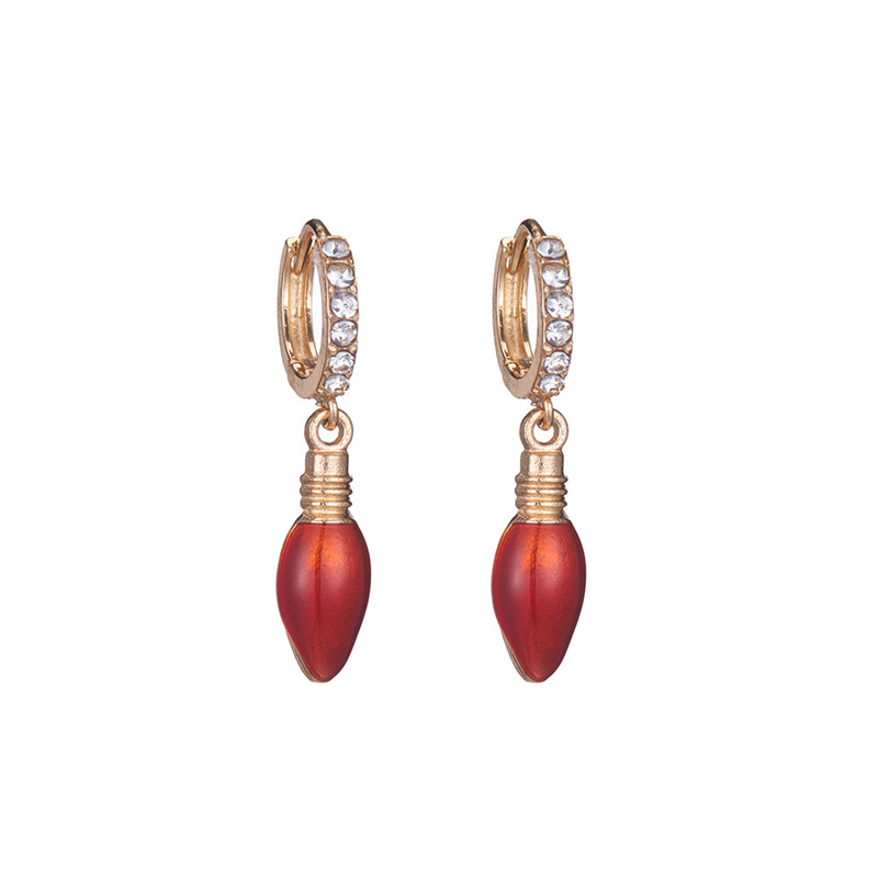 Christmas Red Sock Diamond Earrings 2024 - Flycurvy 