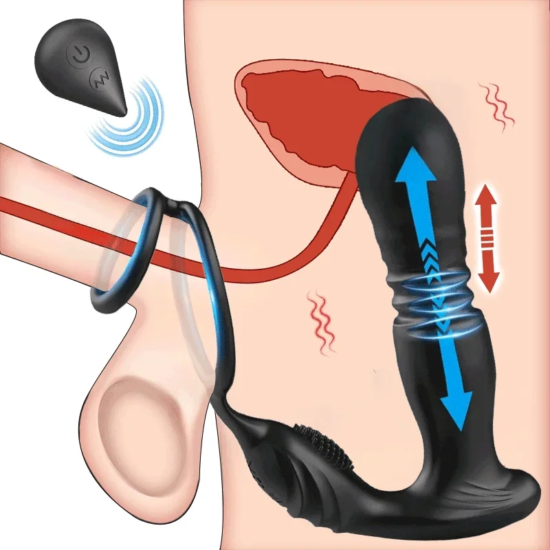 Telescopic Anal Vibrator Prostate Massage Butt Plug