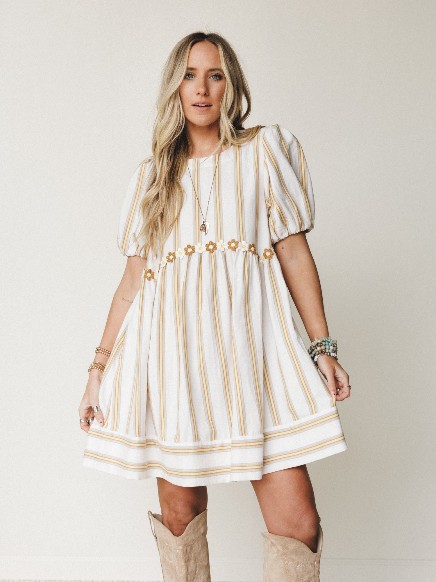 Solar Flare Dress   - Oatmeal