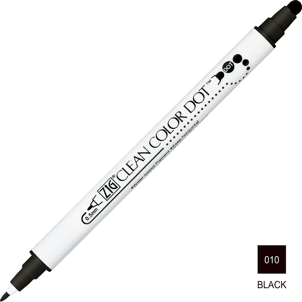 JOURNALSAY 1pc Japan Kuretake Double Head Round Dot Waterproof Watercolor Pen
