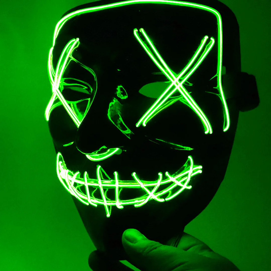 LED Purge Mask Light Up Halloween Masks Pink
