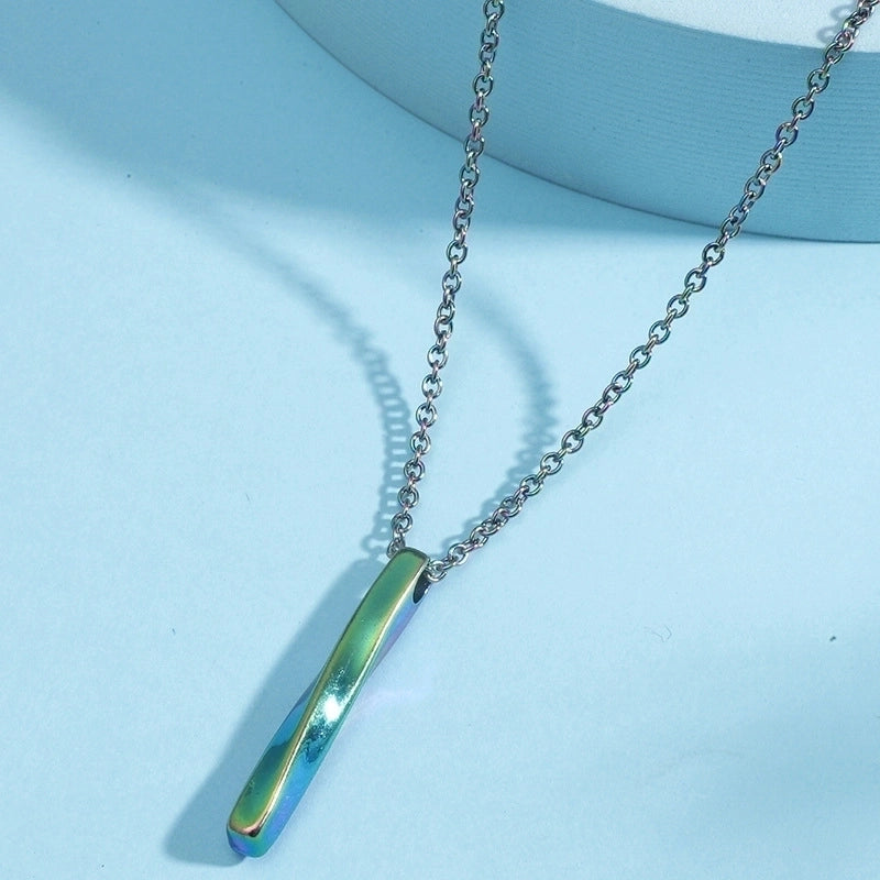 Minimalist Geometric Stainless Steel Titanium Steel Plating Men’s Pendant Necklace