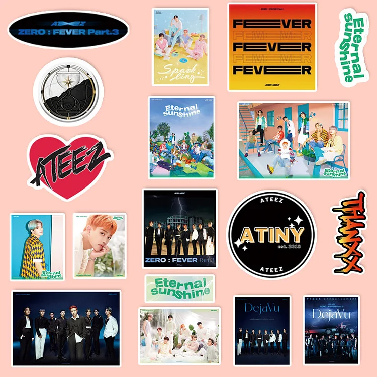 100pcs/set Kpop ATEEZ Stickers THE WORLD EP.1 MOVEMENT Photo Album