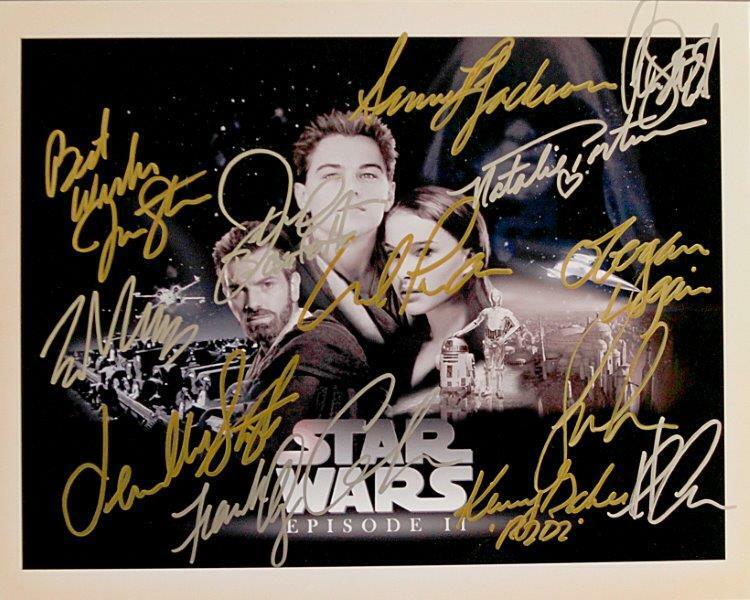 REPRINT - STAR WARS Cast Episode 2 Autographed Signed 8 x 10 Photo Poster painting Poster RP