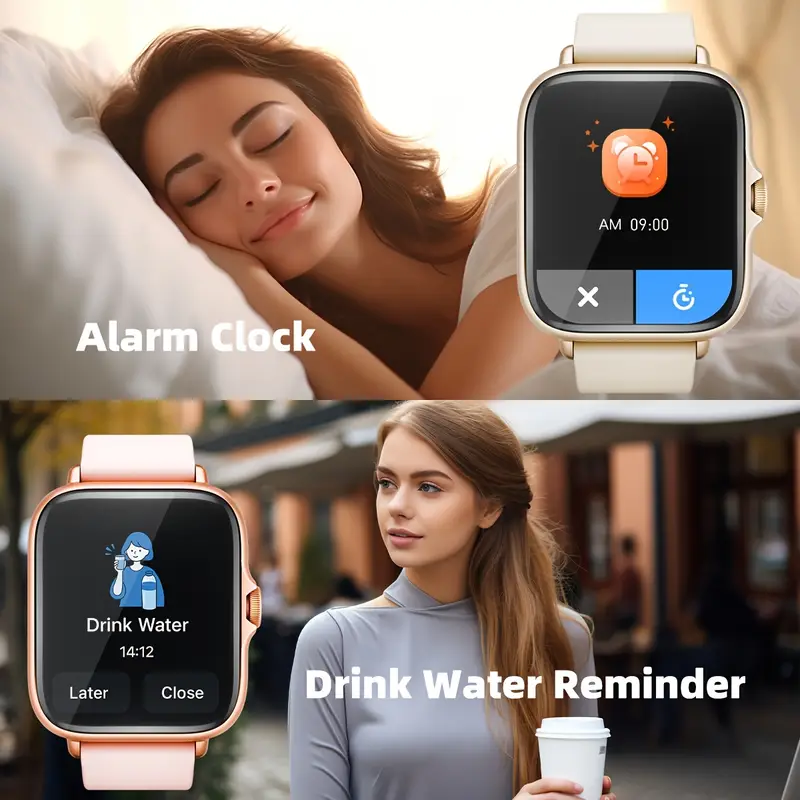  watch 1 83 full display with message answer make call smartwatch monitoring sports pedometer information alerts for iphone phones smartbands fitness watch for women men friend gift birthday gift Product details 6