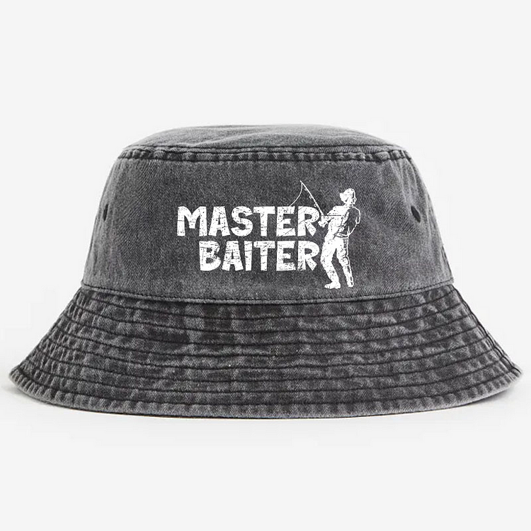 Master Baiter Fishing Funny Bucket Hat