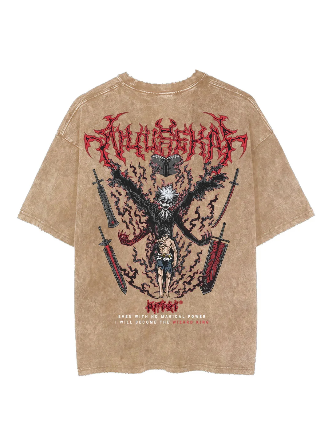Asta Demon Vintage Oversize Washed T-Shirt