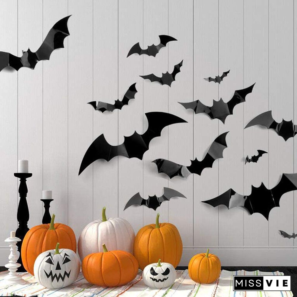 3D PVC Bat Wall sticker For Halloween Decoration