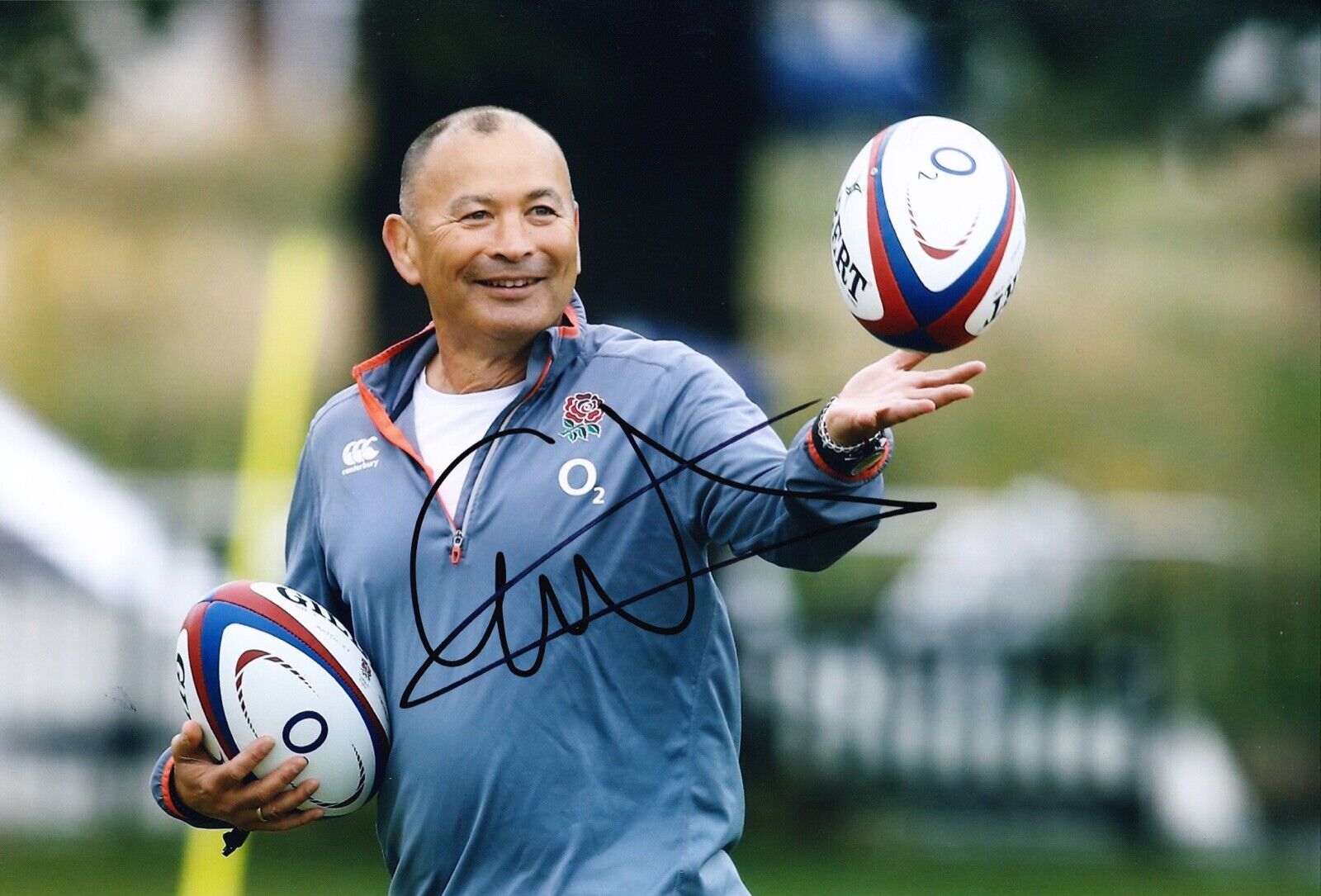 Eddie Jones Signed 12X8 Photo Poster painting England RUGBY Coach AFTAL COA (E)