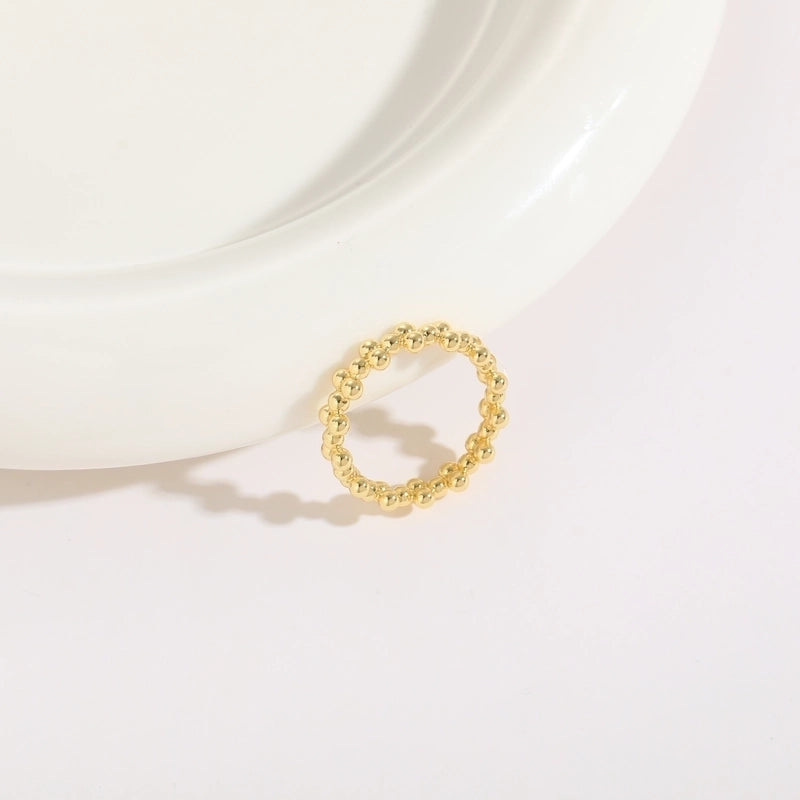 1 Piece Minimalist Round Copper Plating 14k Gold Plated Rings