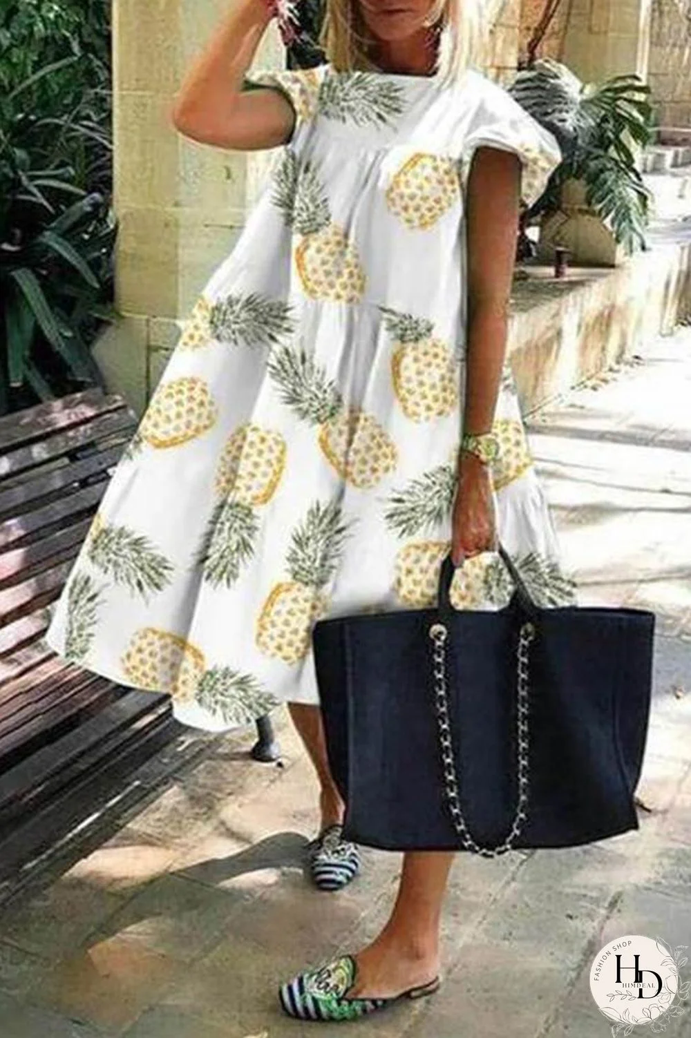 Stylish Flying Sleeve Loose Dress P15660