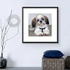 Chien - Rond Diamant Peinture 30*30CM