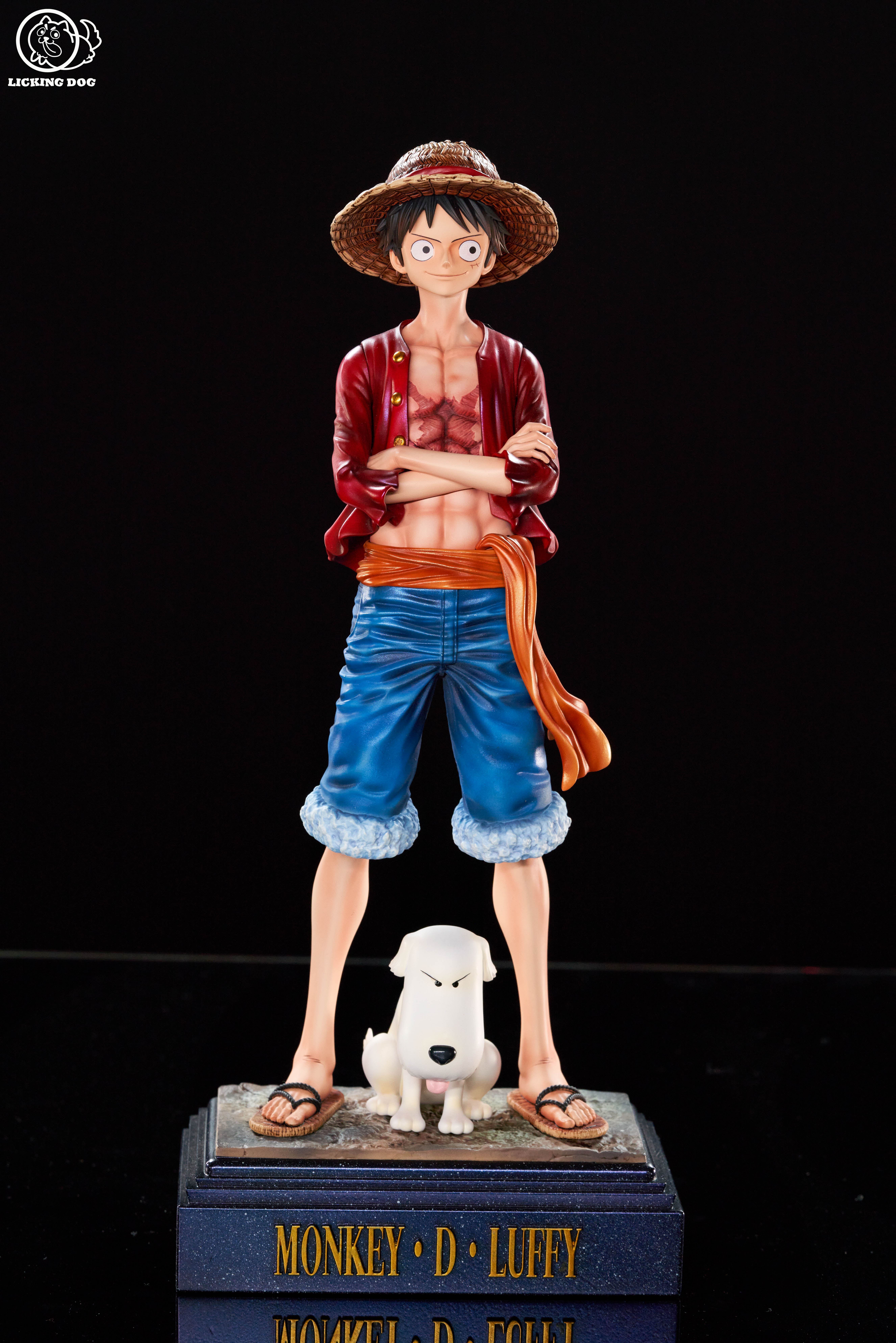 PRE-ORDER LICKING DOG Studio - ONE PIECE  - Holding Chest Monkey D. Luffy & Chouchou Statue(GK)-