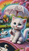Luxury AB Velvet Diamond Painting Kit - Cat
