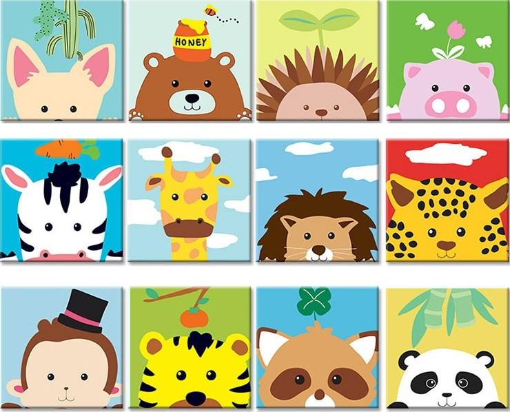 

Cute Animals Modern Wall Art Kids Paint – Paint By Numbers - 40*50CM, 501 Original