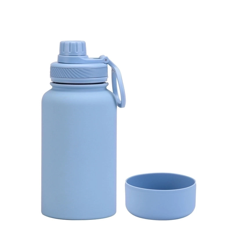 Casual Solid Color Stainless Steel Silica Gel Water Bottles 1 Piece