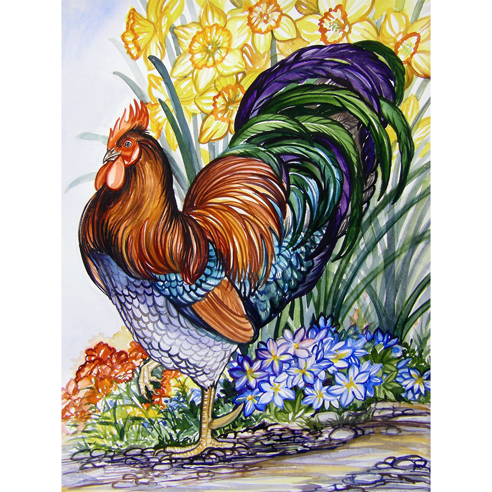 

Chicken - Round Drill Diamond Painting - 30*40CM, 501 Original