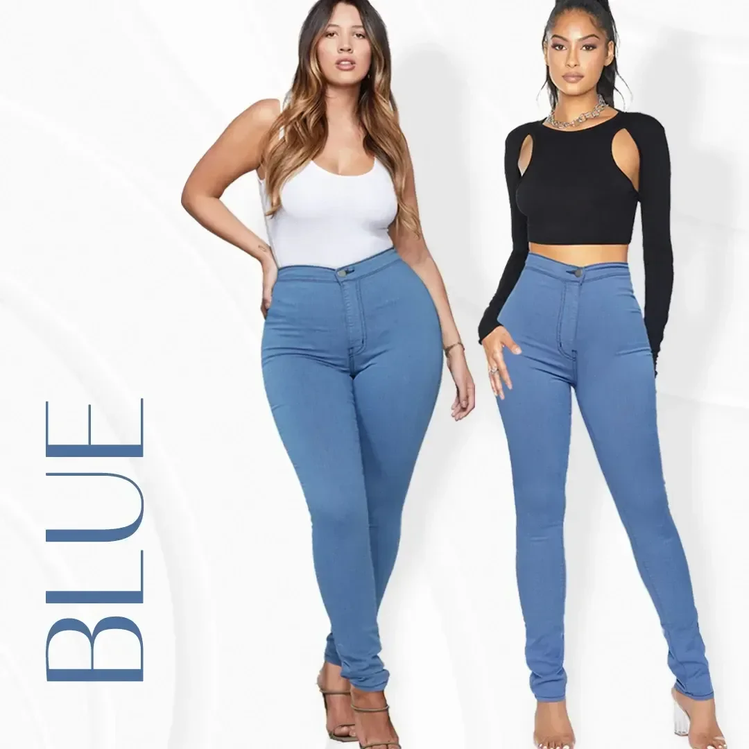 Luxe Stretch Butt Lift High Waist Tummy Slimming Plus-Size Denim Jeans Leggings