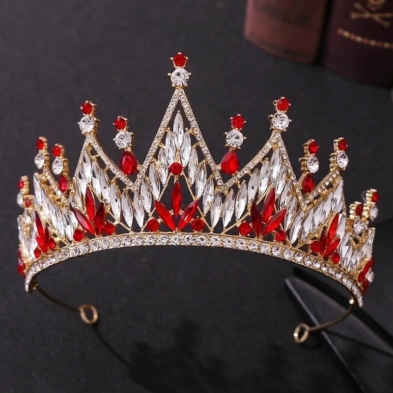 Minimalist Crown Alloy Inlay Rhinestones Crown 1 Pair
