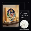 (25x25cm)DIY Pearl Painting Xmas Framed Handmade Pearl Material Art Kit Living Room Decor