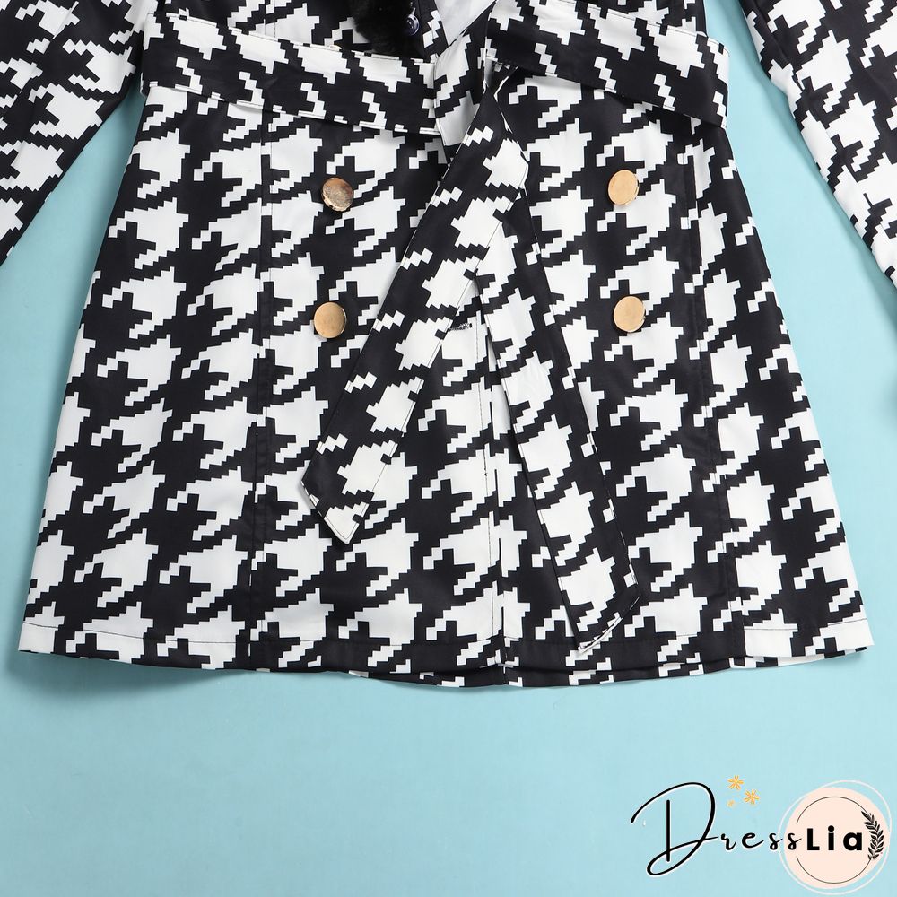 Plush Patchwork Print Winter Warm Women Coats