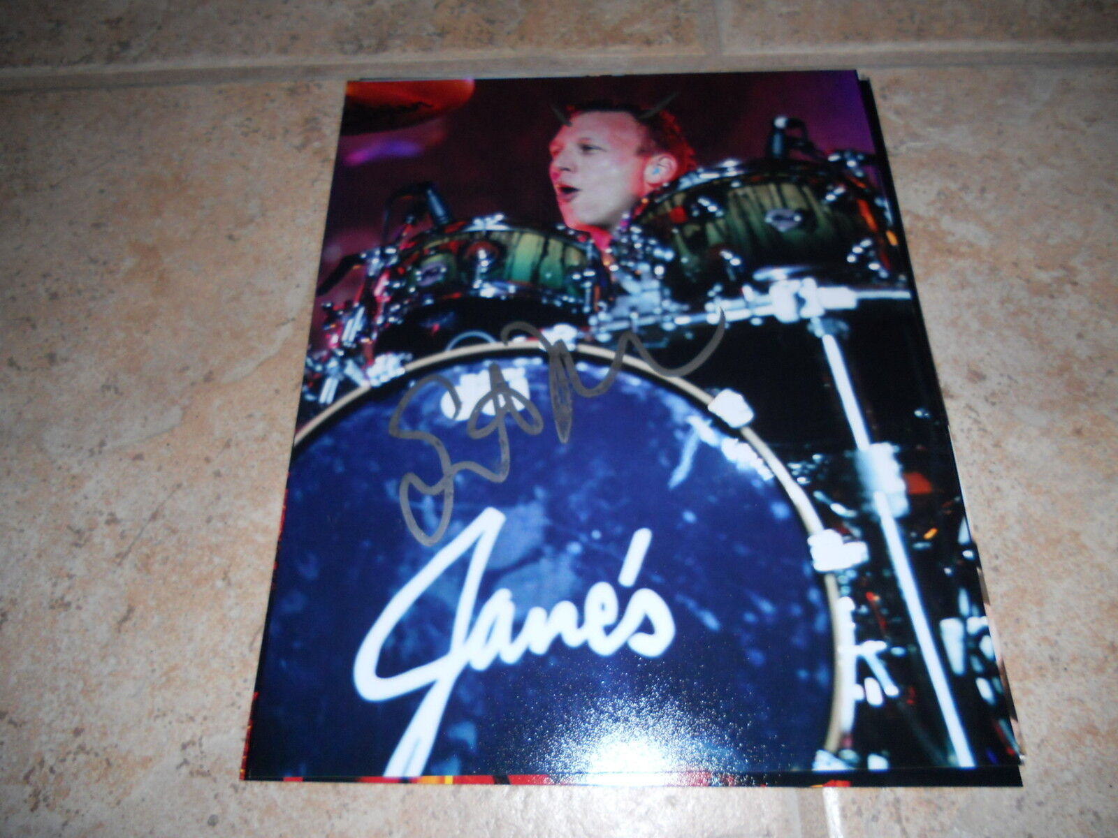 Stephen Perkins Janes Addiction igned Autographed 8x10 Live Promo Music Photo Poster painting